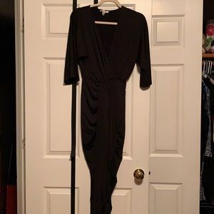 3/4 sleeve high low dress